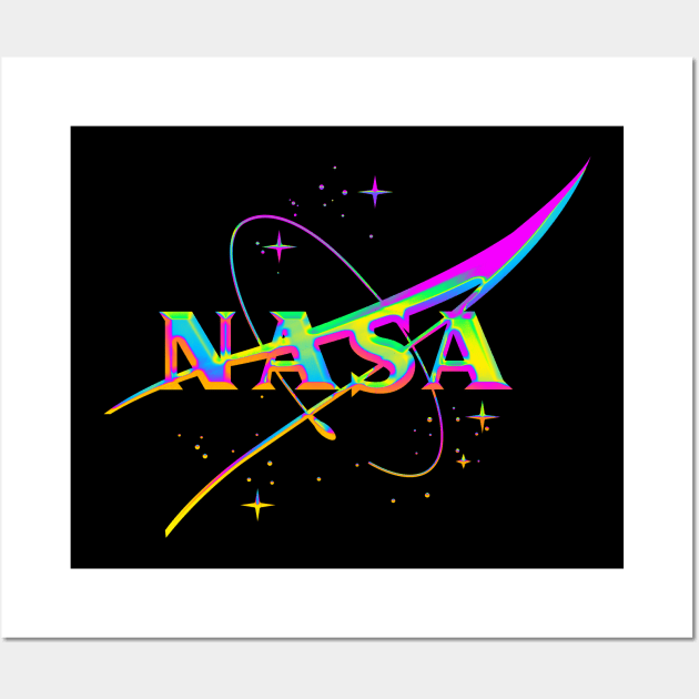 Nasa Neon Chrome Wall Art by Dotty42